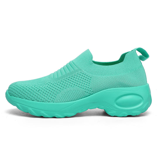 Damen Sportliche Slip-On Sneakers mit atmungsaktiver Strickstruktur R&B
