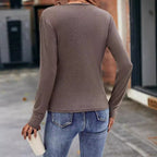 Damen Wickeltop Aus Weichem Jersey mit Figurbetonendem Schnitt R&B
