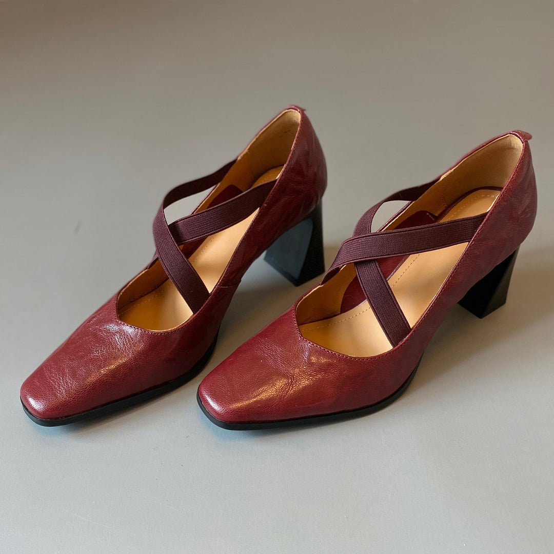 Damen elegante Slingback-Pumps mit modischem Riemendesign und komfortablem Blockabsatz R&B