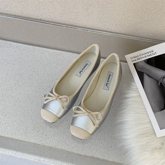 Damen Elegante Ballerinas mit modischem Schleifenakzent und weichem Fußbett R&B