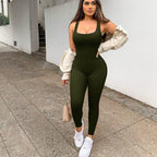 Damen Fashion-Leggings-Overall mit modischem Ripp-Design R&B