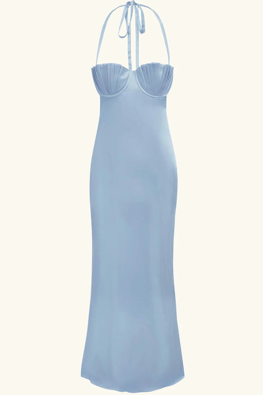 Damen Abendkleid mit tailliertem Oberteil und raffinierten Falten R&B