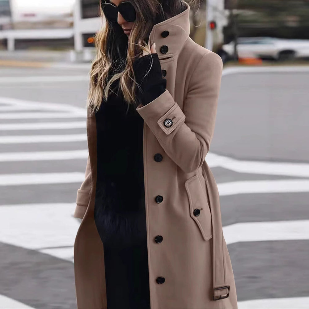 Damen eleganter und bequemer Langmantel R&B