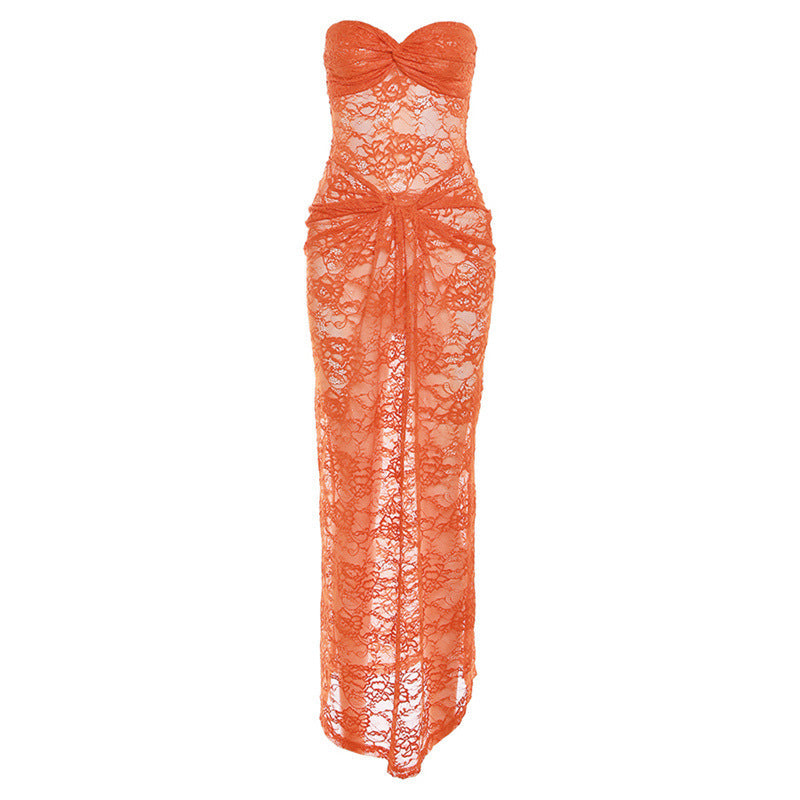 R&B | Brustwickel Spitze Perspektive Hüftwickelkleid