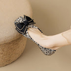 Damen Ballerinas mit eleganter Schleifenapplikation und funkelndem Strass