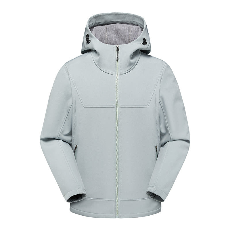 Herren technische Multifunktionsjacke mit verstellbarem Kapuzenkragen und wasserabweisendem Material R&B