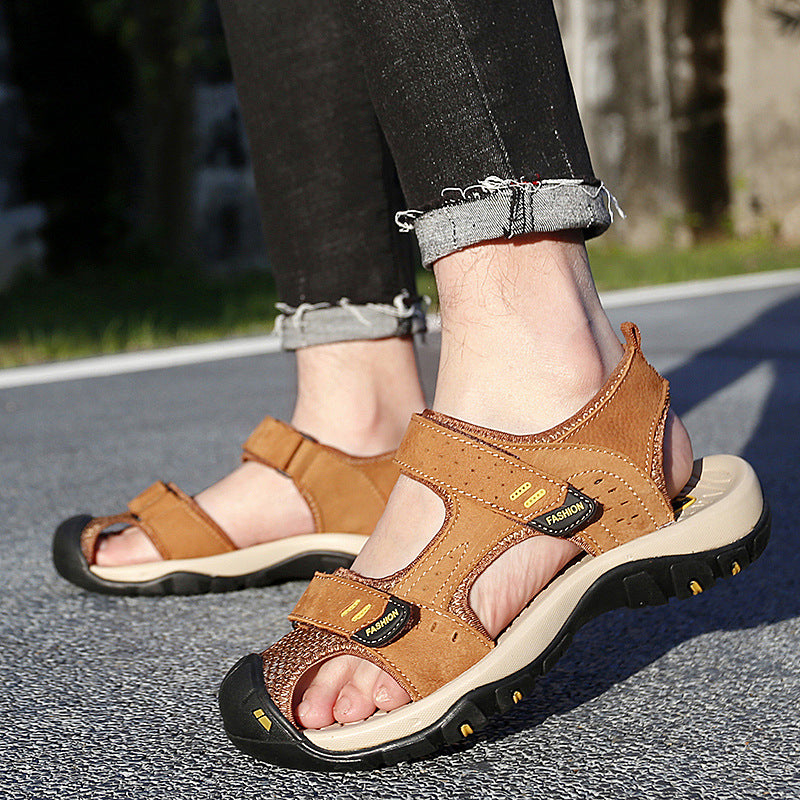 Herren Freizeit-Sandalen mit verstellbaren Klettverschlüssen und rutschfester Sohle R&B