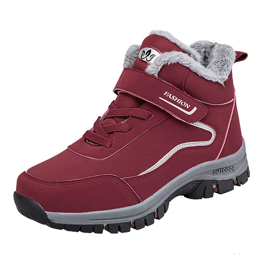 Damen Warm gefütterte Outdoor-Wanderschuhe mit verstellbarem Klettverschluss R&B