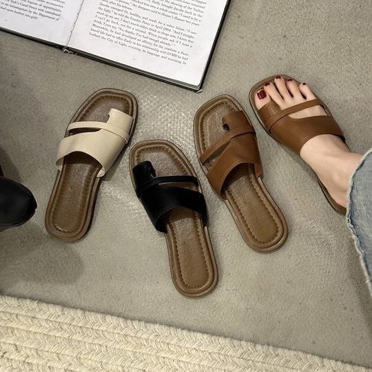 Damen Sandalen mit komfortablem Fußbett und modernem Riemendesign R&B