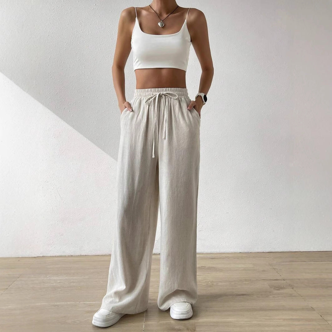 Damen entspannte Leinenhose R&B