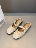 Damen elegante Ballerinas mit modischem Rüschendesign R&B