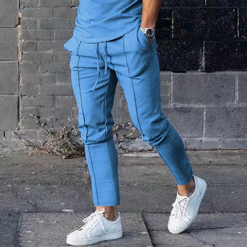 Herren Sportliche Freizeithose mit seitlichen Taschen und elastischem Bund R&B