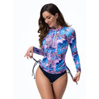 Damen Rashguard mit langem Arm und verstellbarem Saum R&B