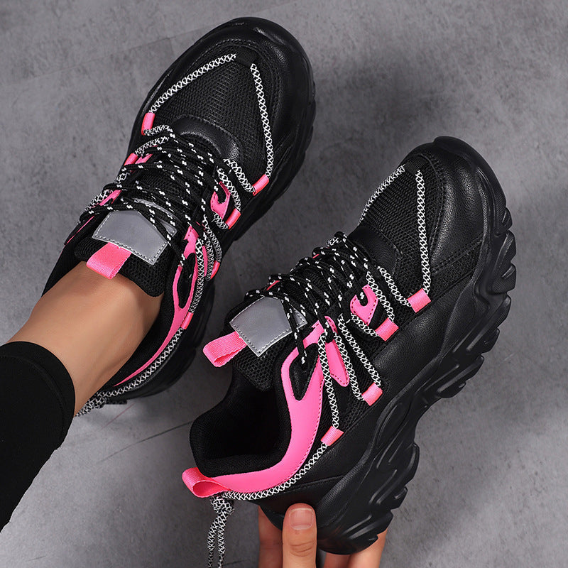 Damen Sportliche Chunky Sneaker mit atmungsaktivem Netzobermaterial