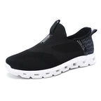 Damen Bequeme Slip-On Sneakers mit atmungsaktiver Strickoberfläche R&B