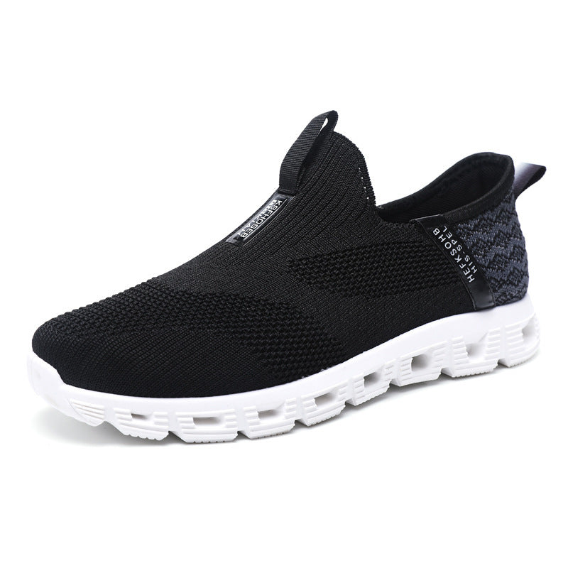 Damen Bequeme Slip-On Sneakers mit atmungsaktiver Strickoberfläche R&B