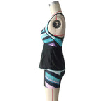 Damen Sportliches Tankini-Set mit stylischem Reißverschluss R&B