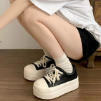 Damen Plateau-Sneaker mit modischem Design und bequemer Dämpfung