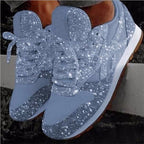 Damen Glitzernde Slip-On Sneakers mit elastischen Bändern R&B