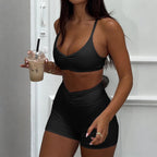 Damen Sport-Bikini-Set mit hoch geschnittenem Höschen und raffinierten Rüschendetails R&B