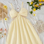Damen Maxikleid mit zarten Rüschen und verstellbaren Spaghettiträgern R&B