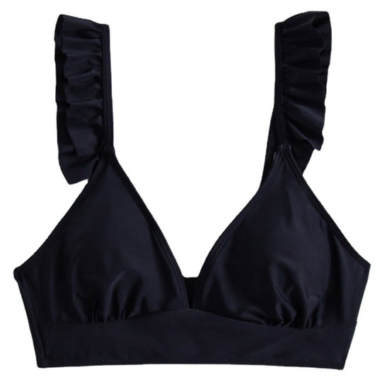 Damen Triangel-Bikinioberteil mit voluminösen Rüschendetails R&B