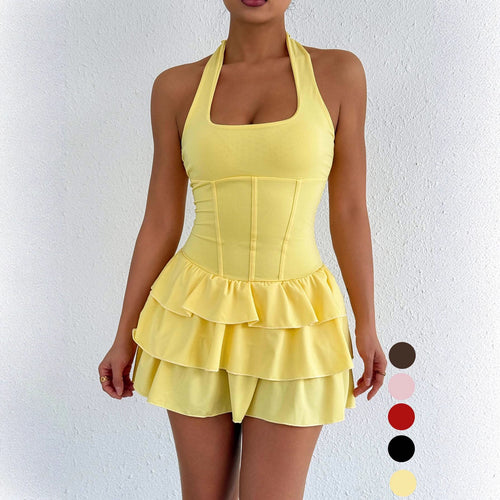 Damen Rüschenkleid mit trägerlosem Design und Figur formendem Schnitt R&B