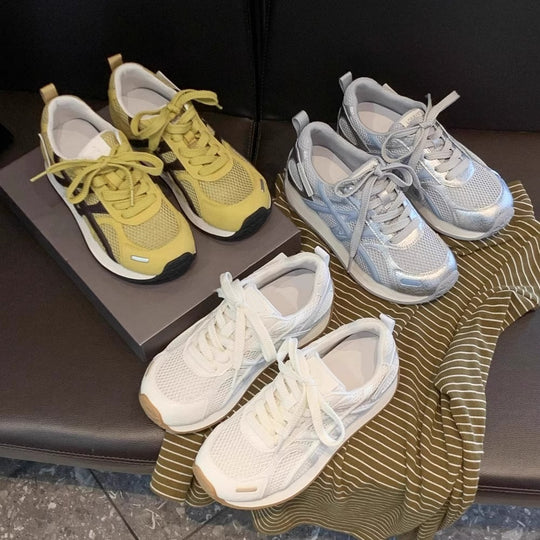 Damen Sportliche Sneaker mit atmungsaktiver Mesh-Oberfläche und stabilisierender Sohle R&B