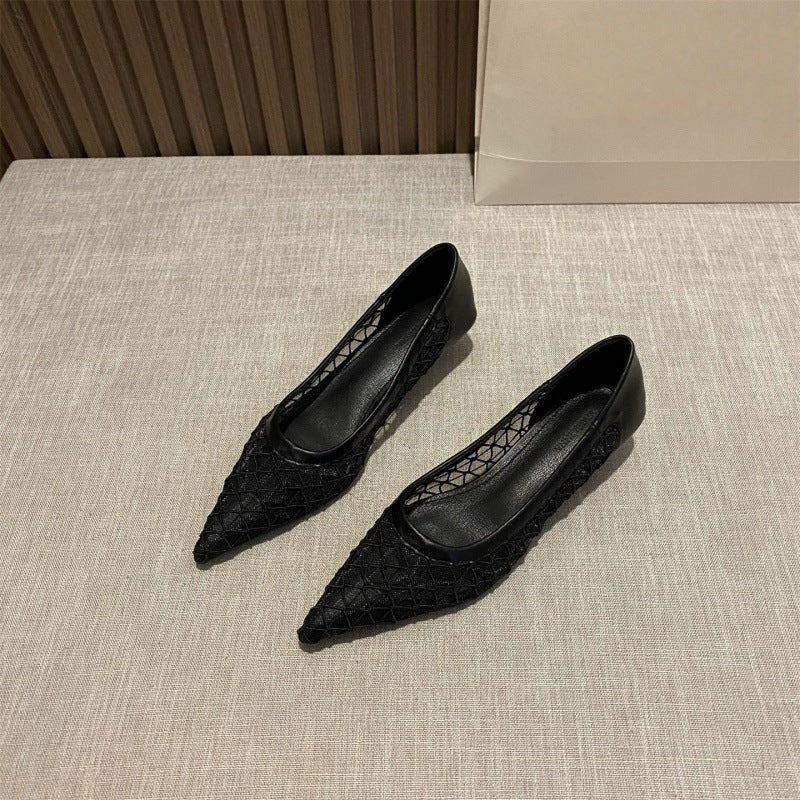 Damen Slingback Pumps mit transparentem Netzdesign R&B