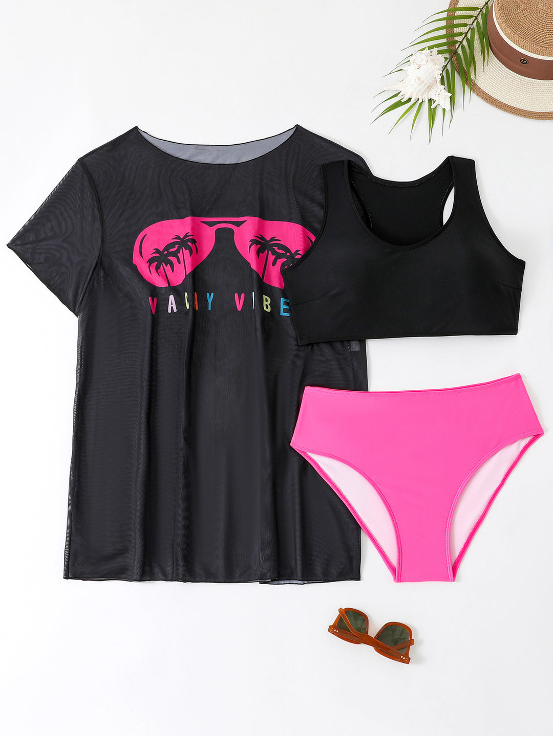 Damen Sportliches Bikini-Set mit leichtem Oberteil und modischem Design R&B