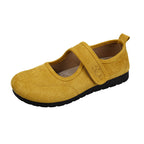 Damen Komfortable Ballerinas mit rutschfester Sohle und verstellbarem Klettverschluss