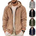 Herren Sportliche Kapuzenjacke mit atmungsaktivem Material und praktischem Reißverschluss R&B