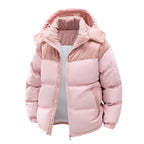Damen isolierte Pufferjacke mit kuscheligem Innenfutter und verstellbarem Kapuzensystem –