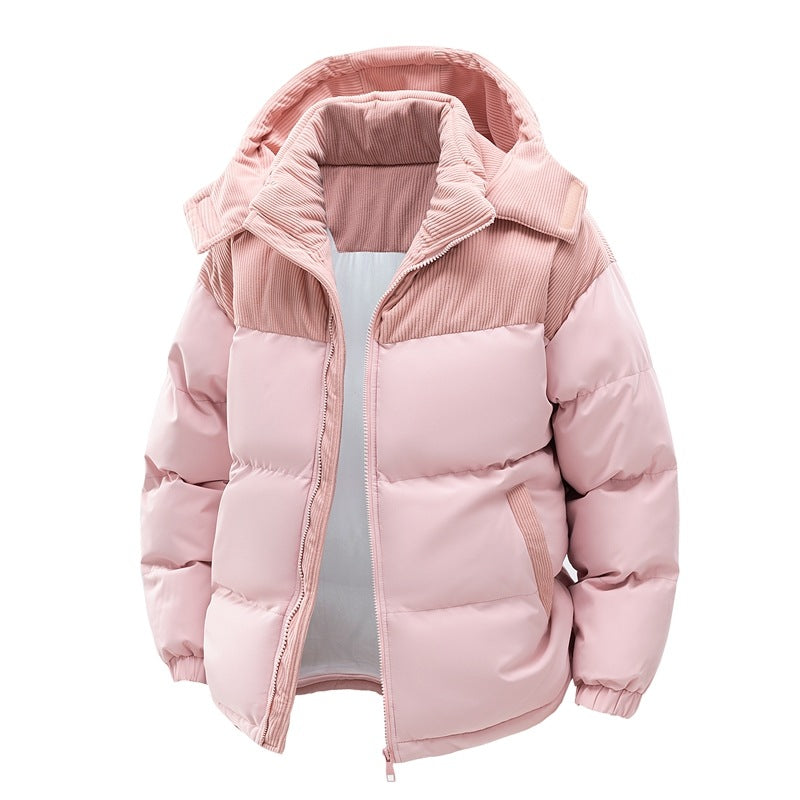 Damen isolierte Pufferjacke mit kuscheligem Innenfutter und verstellbarem Kapuzensystem –