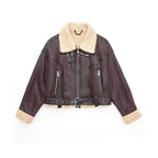 Damen modische jacke mit Innenfutter und Gürtel R&B