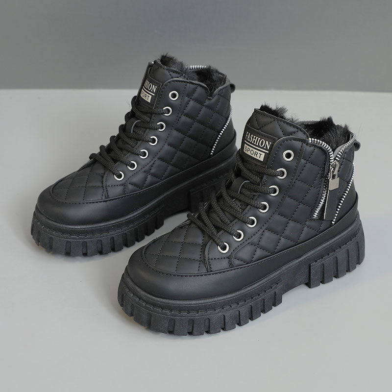 Damen Modische Winterstiefel mit gepolstertem Innenfutter und robustem Sohlenprofil R&B