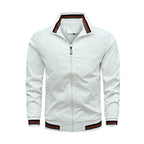 Herren modische Sportjacke mit strukturiertem Kragen