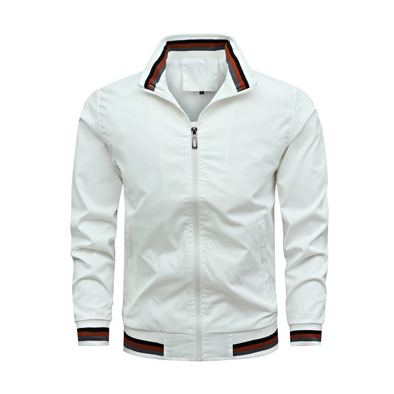 Herren modische Sportjacke mit strukturiertem Kragen