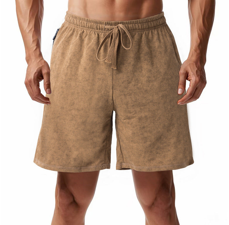 Herren bequeme Freizeit-Shorts aus sanftem Stoff mit verstellbarem Kordelzug R&B