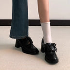 Damen elegante Schnürschuhe mit Blockabsatz R&B