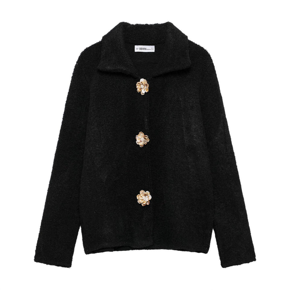 Damen elegante Strickjacke mit dekorativen Knopfdetails R&B