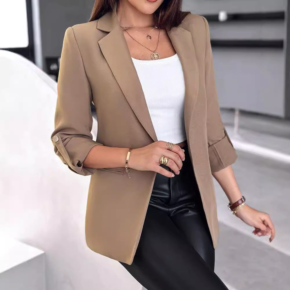 Damen Modischer Blazer mit lässiger Taillierung und schickem Revers R&B