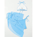 Damen Triangel-Bikini mit elegantem Wickelrock R&B