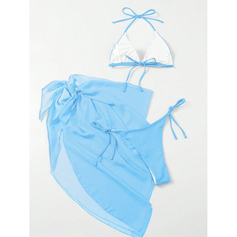 Damen Triangel-Bikini mit elegantem Wickelrock R&B