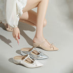 Damen Sling-Ballerinas mit eleganter Schleifen-Applikation und modischer Riemchenführung