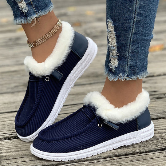 Damen Flauschige Slip-On Hausschuhe mit weichem Innenfutter R&B