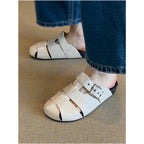 Damen moderne Zehentrenner-Sandalen mit seitlichem Riemendesign R&B