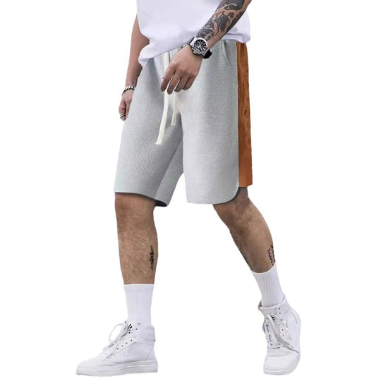 Herren stylische Freizeithose mit atmungsaktiver Struktur und seitlichen Kontraststreifen R&B