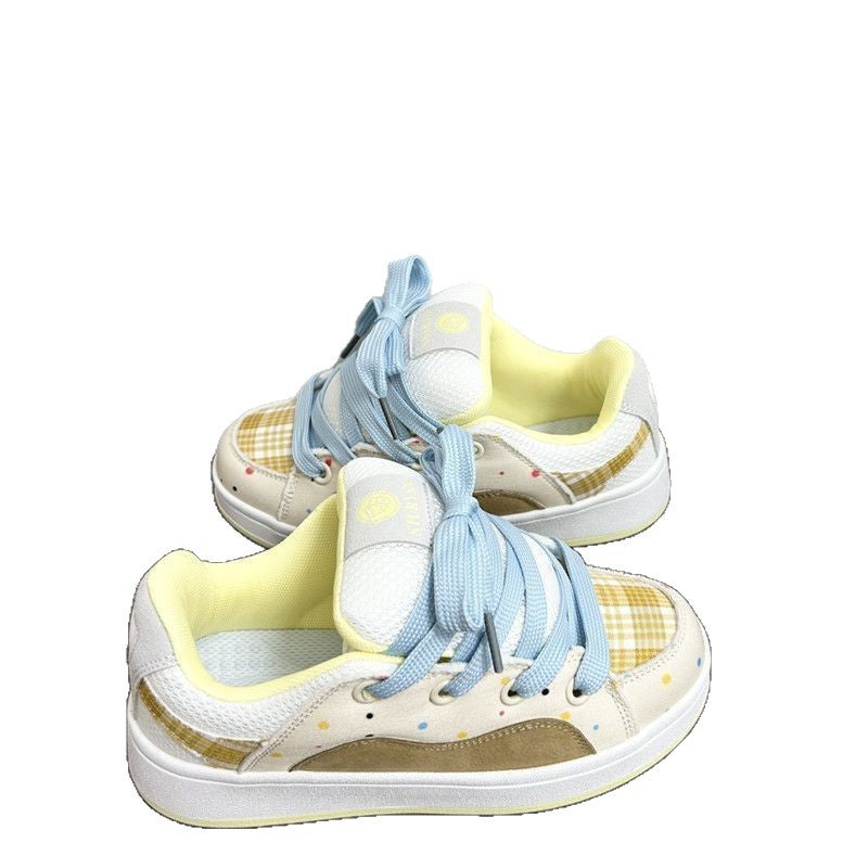 Damen Sportliche Sneakers mit innovativem Plaid-Design R&B