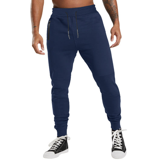 Herren nan athletische Jogginghose mit konischem Bein, Reißverschlusstaschen und elastischem Bund R&B
